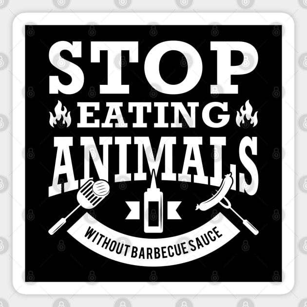 Stop Eating Animals Magnet by LuckyFoxDesigns